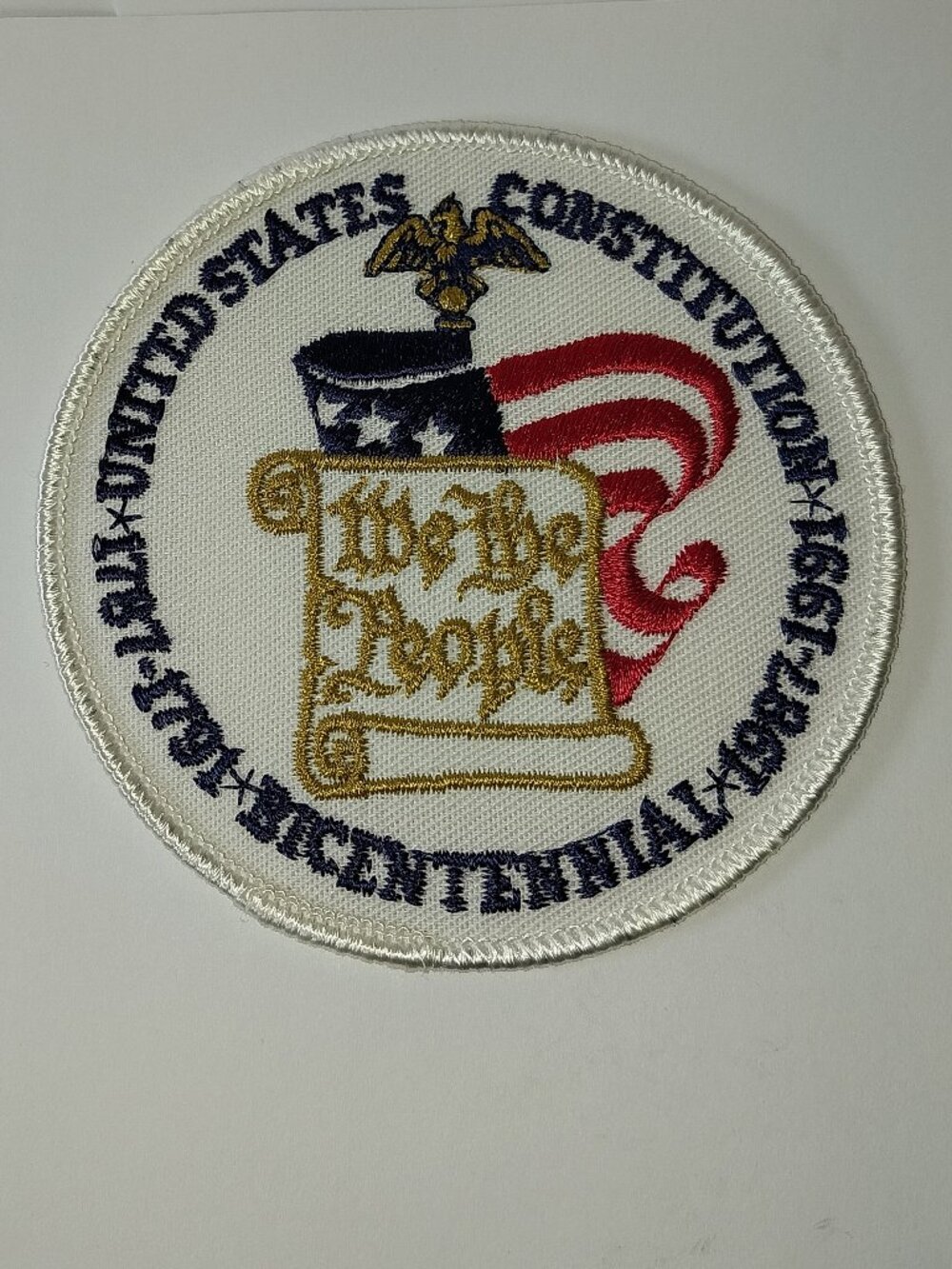 Vintage US Constitution Bicentennial USA We The People Embroidered Patch
